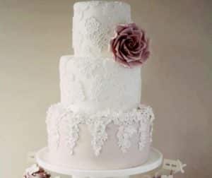tarta de boda con oblea