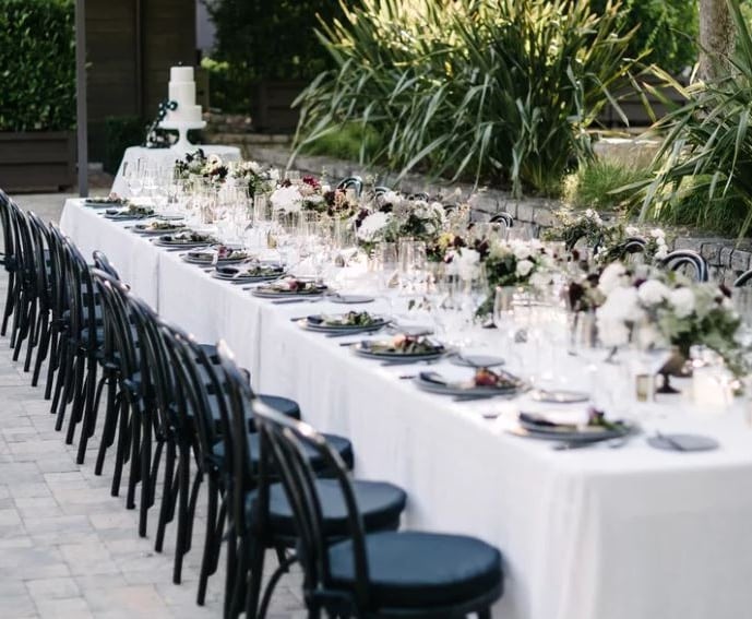 boda al aire libre mesa invitados