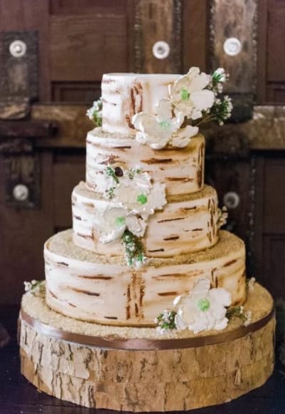 tarta para una boda rústica