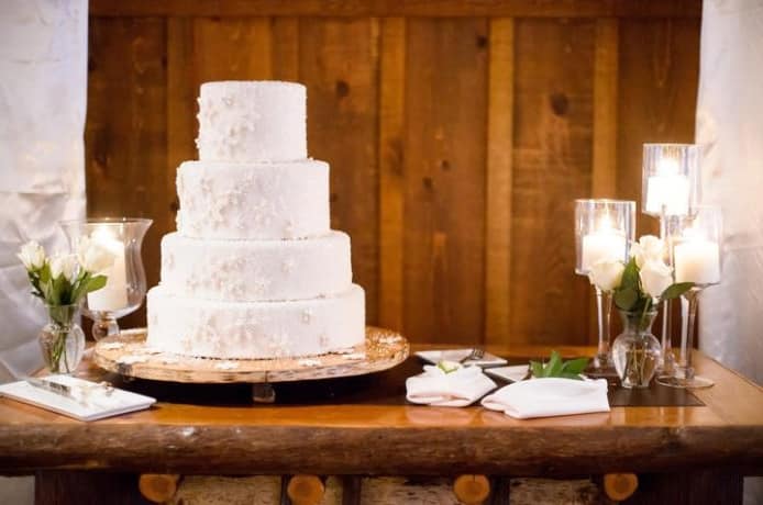 organizar una boda en invierno tarta