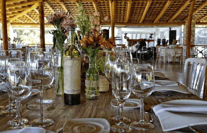 Banquete orgánico de boda ecológica