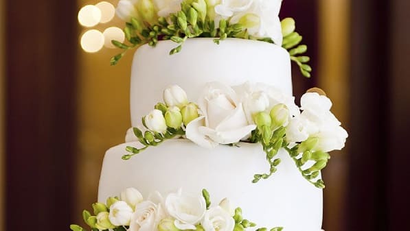 tarta de bodas de flores